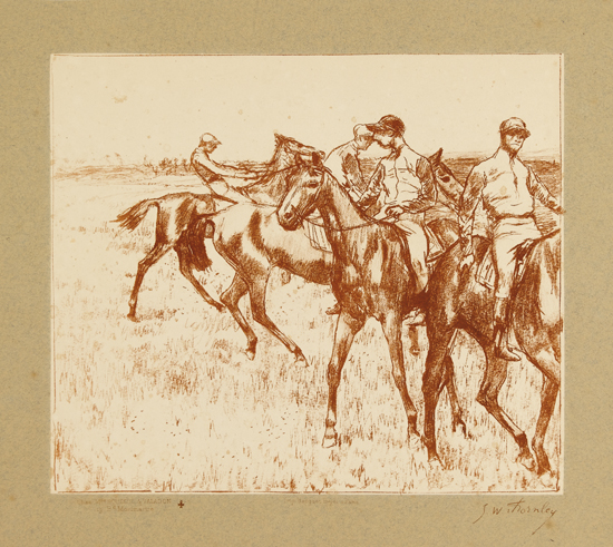 Appraisal: EDGAR DEGAS and GEORGE W THORNLEY Le Jockey--Premier Version Lithograph