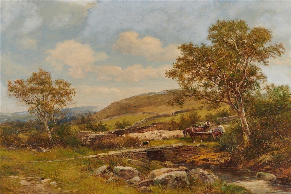 Appraisal: DAVID BATES English - Near Bettws-y-Coed oil on canvas signed