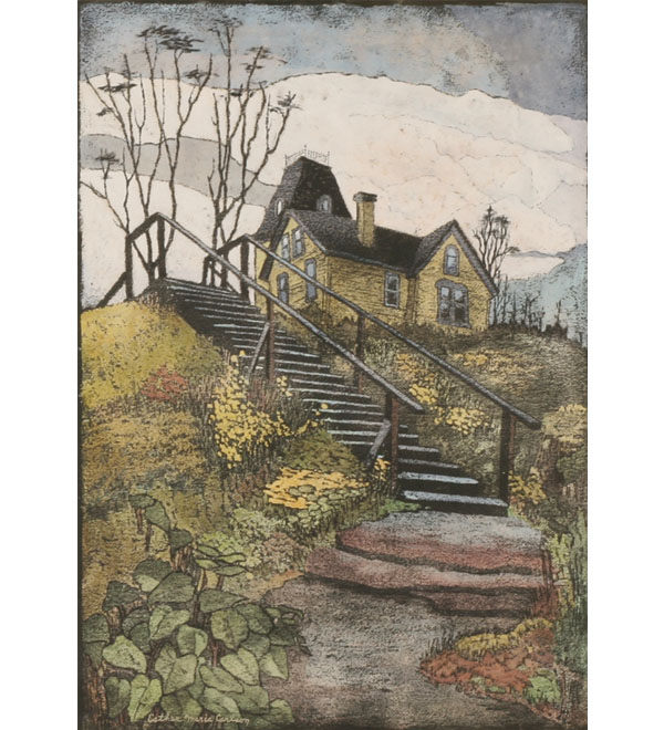 Appraisal: Esther Maria Carlson American - The House at the Top