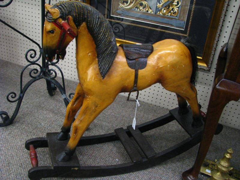 Appraisal: Vintage Hobby Horse with original painted decoration horse hair tail