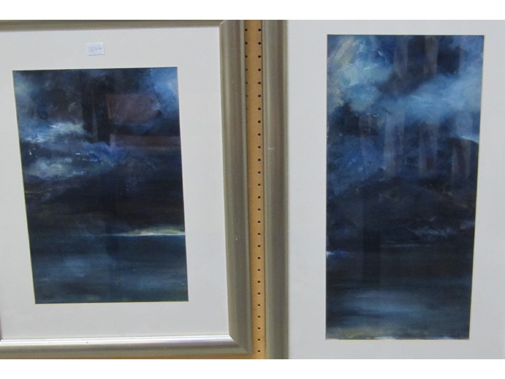 Appraisal: LINDA HASLIE Two oil on board seascapes both signed