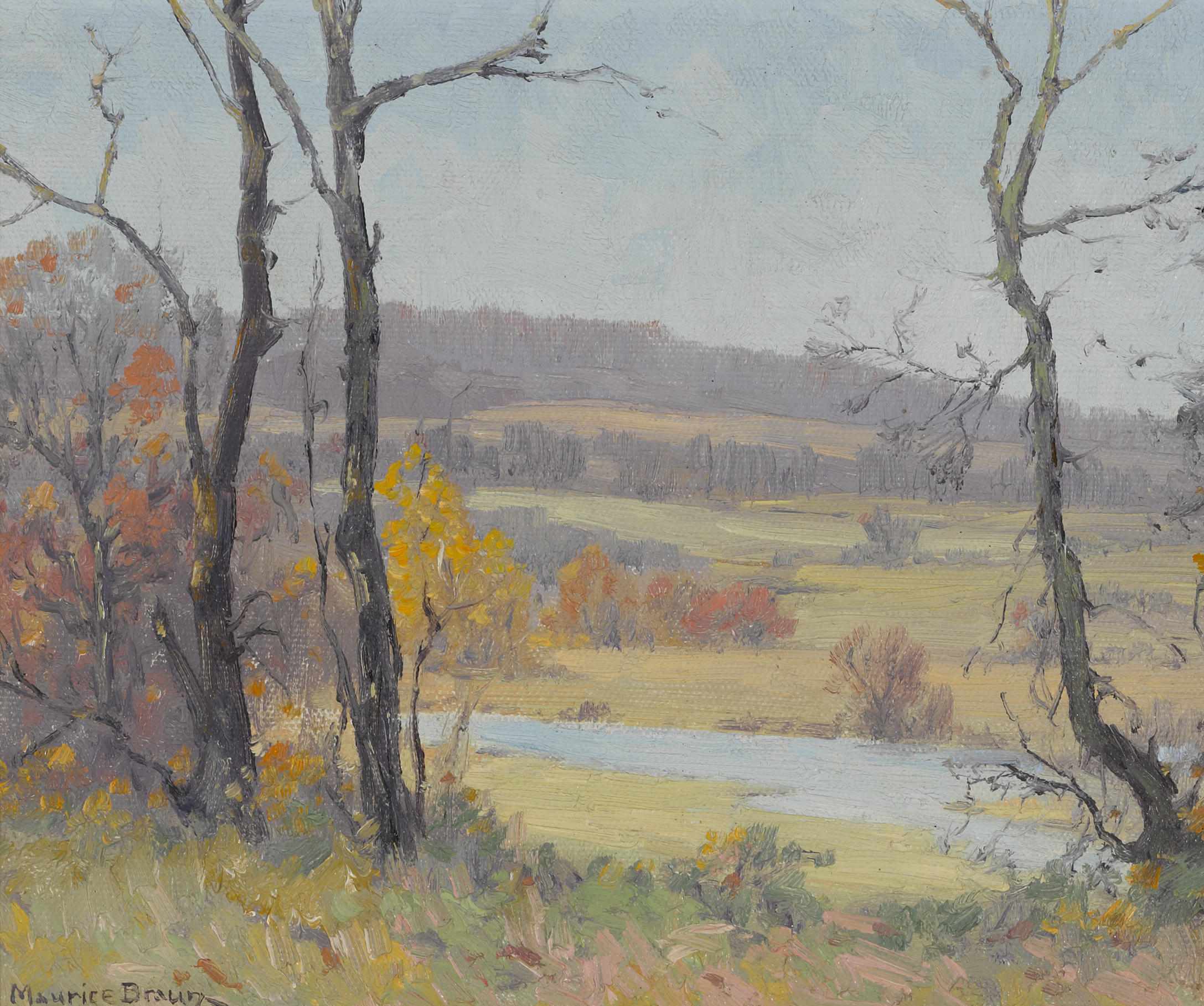 Appraisal: Maurice Braun American - Creek through the valley signed 'Maurice