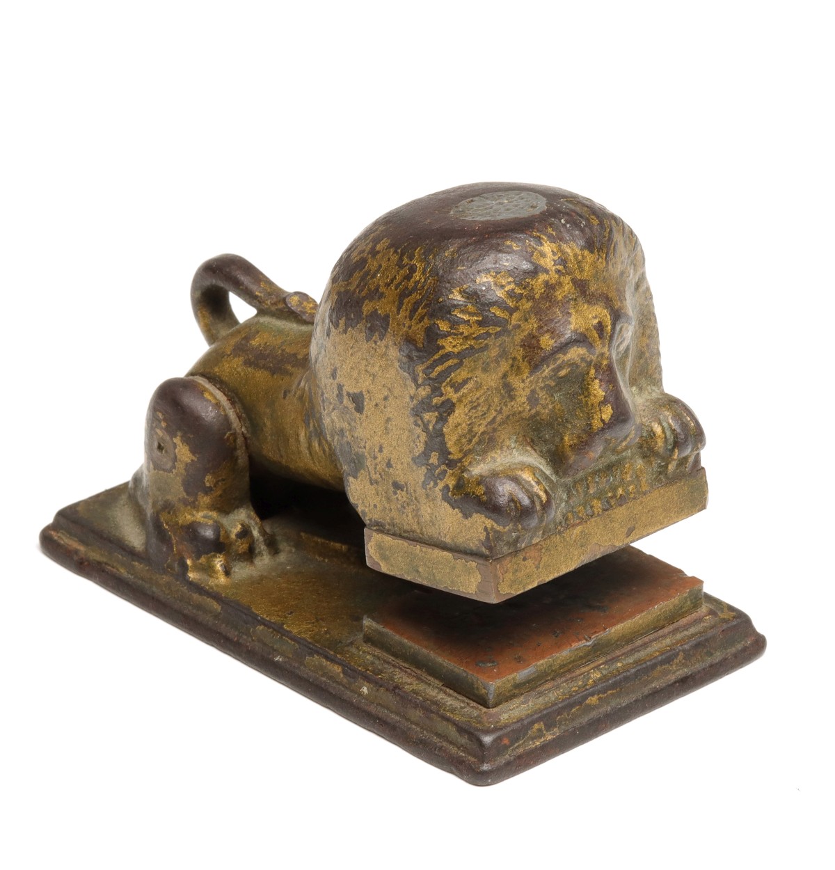 Appraisal: A FIGURAL LION IRON SEAL CIRCA Measures x x inches