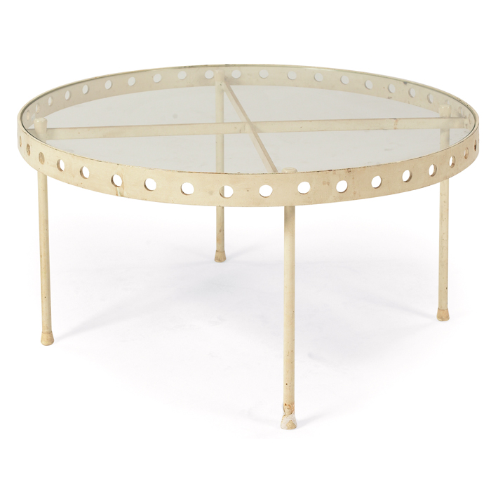 Appraisal: Janni van Pelt coffee table by Metaform s white enameled