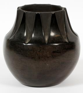 Appraisal: AMERICAN INDIAN BLACK WARE POT AMERICAN INDIAN BLACK WARE POT