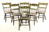 Appraisal: DINING CHAIRS - Set of six early th c paint