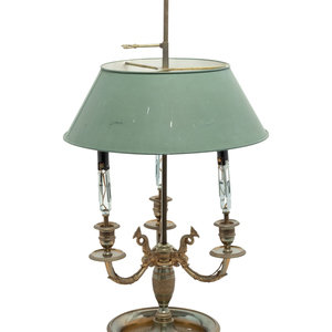 Appraisal: An Empire Style Brass Bouillotte Lamp Early th Century Height