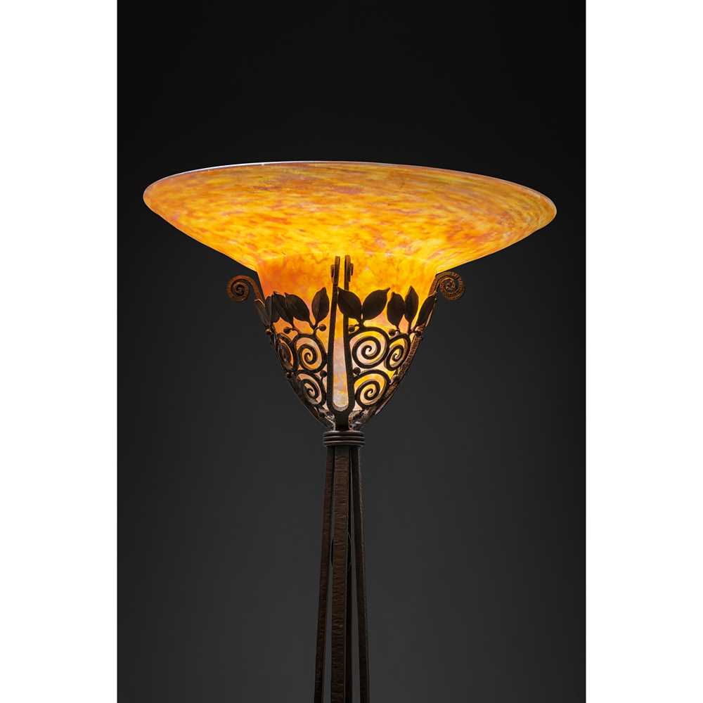 Appraisal: EDGAR BRANDT - 'SIMPLICIT ' FLOOR LAMP CIRCA wrought iron