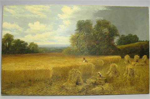 Appraisal: CHARLES HENRY PASSEY WHEAT HARVESTERS Oil on canvas x in