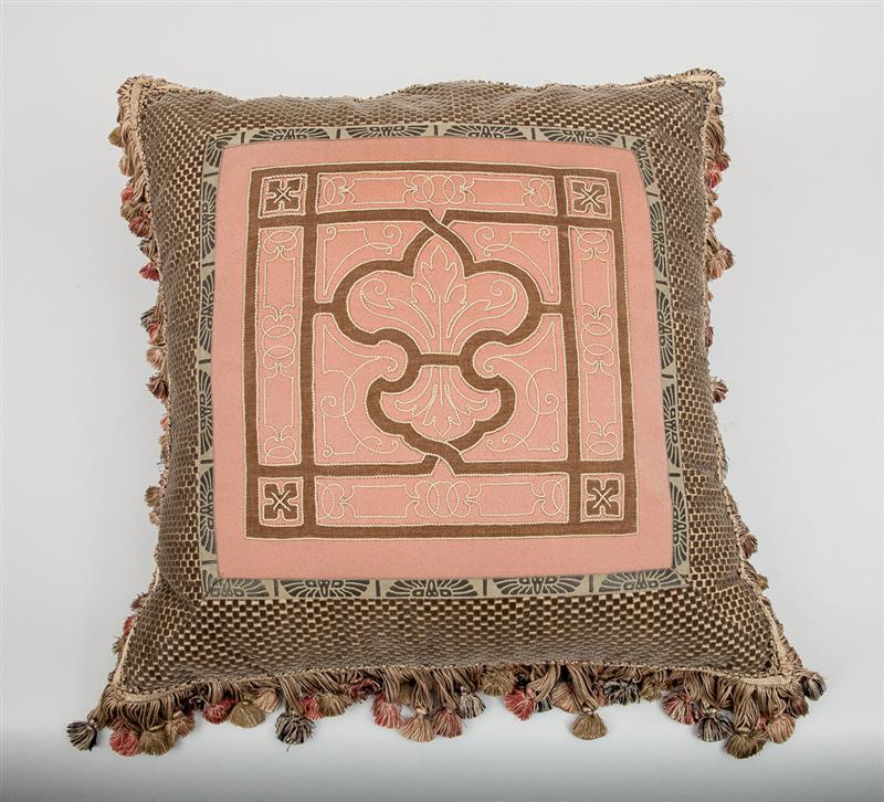 Appraisal: Cut-Velvet Fleur-De-Lis Pillow x in Estimate -