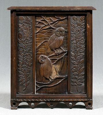 Appraisal: Arts and Crafts wooden screen two carved vine and floral