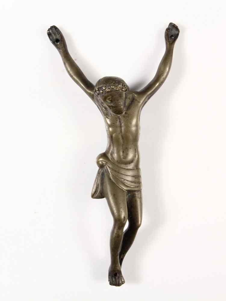 Appraisal: EARLY CAST BRONZE CORPUS CHRISTI - th Century or earlier