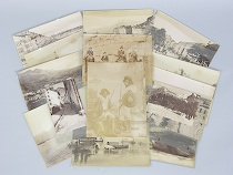 Appraisal: Fourteen Vintage Albumen Prints Most of them with a blind