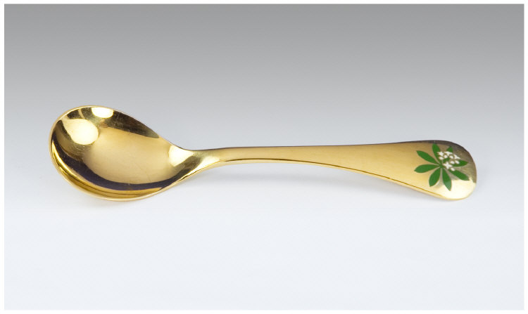 Appraisal: Georg Jenson Gilded Silver Spoon Denmark Dating from this spoon