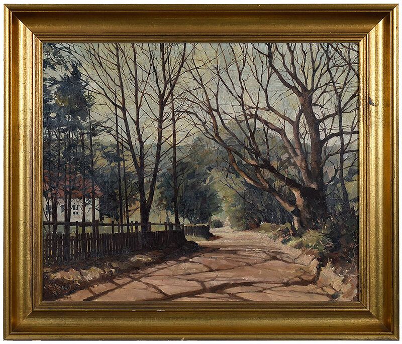 Appraisal: George Barnes British th century Winter Sunshine Kent signed lower