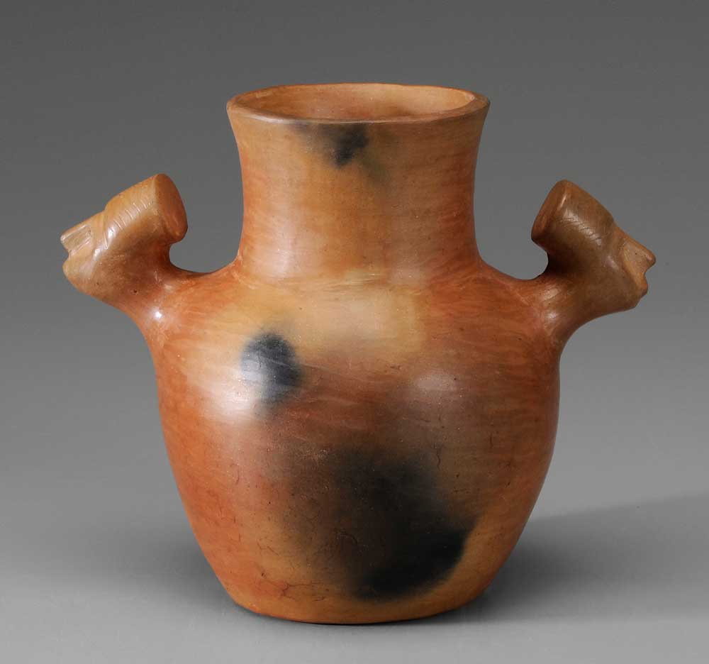 Appraisal: Sara Ayers Chief's Head Vessel Catawba Indian potter South Carolina