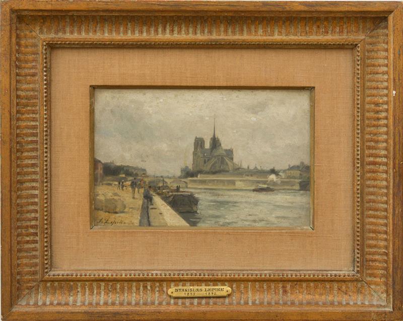 Appraisal: STANISLAS L PINE - LE PONT DE L'ARCHEVECHE Oil on