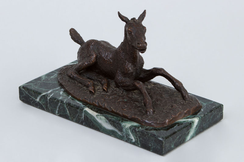 Appraisal: MARILYN NEWMARK - RESTING FOAL Bronze inscribed ' M Newmark