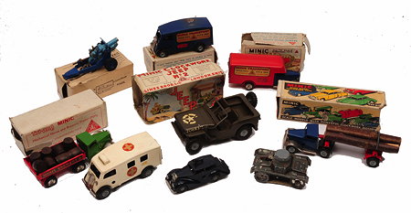 Appraisal: A COLLECTION OF TRI-ANG MINIC SCALE MODEL CLOCKWORK TOYS to