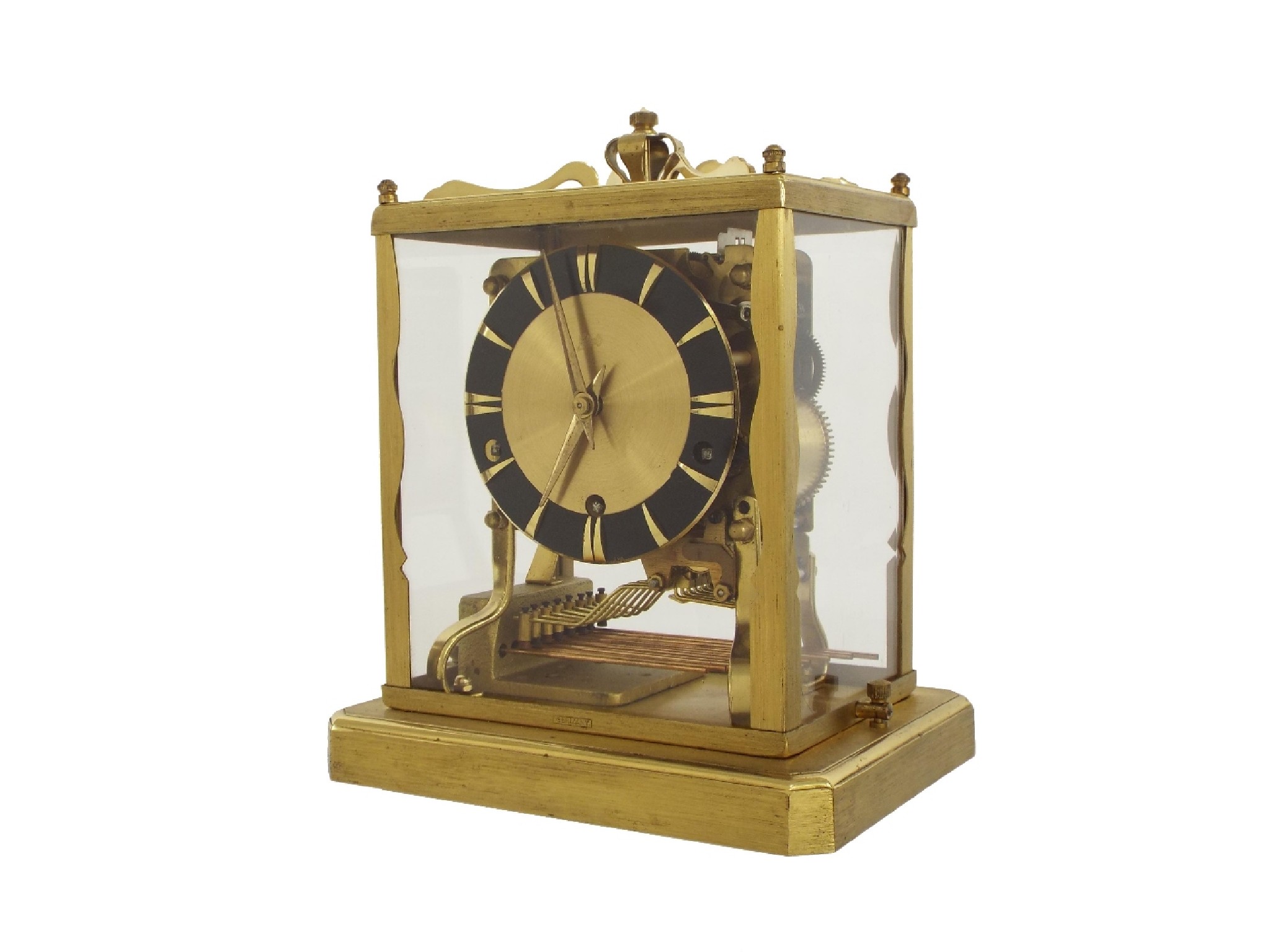 Appraisal: Schatz Sohne three train mantel clock striking on eight copper