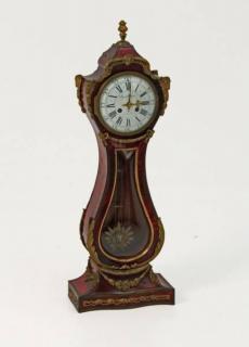 Appraisal: FRENCH TORTOISESHELL MINIATURE GRANDFATHER CLOCK RARE FRENCH RED TORTOISESHELL AND