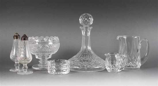 Appraisal: Seven Waterford crystal articles comprising decanter pair of shakers jugs