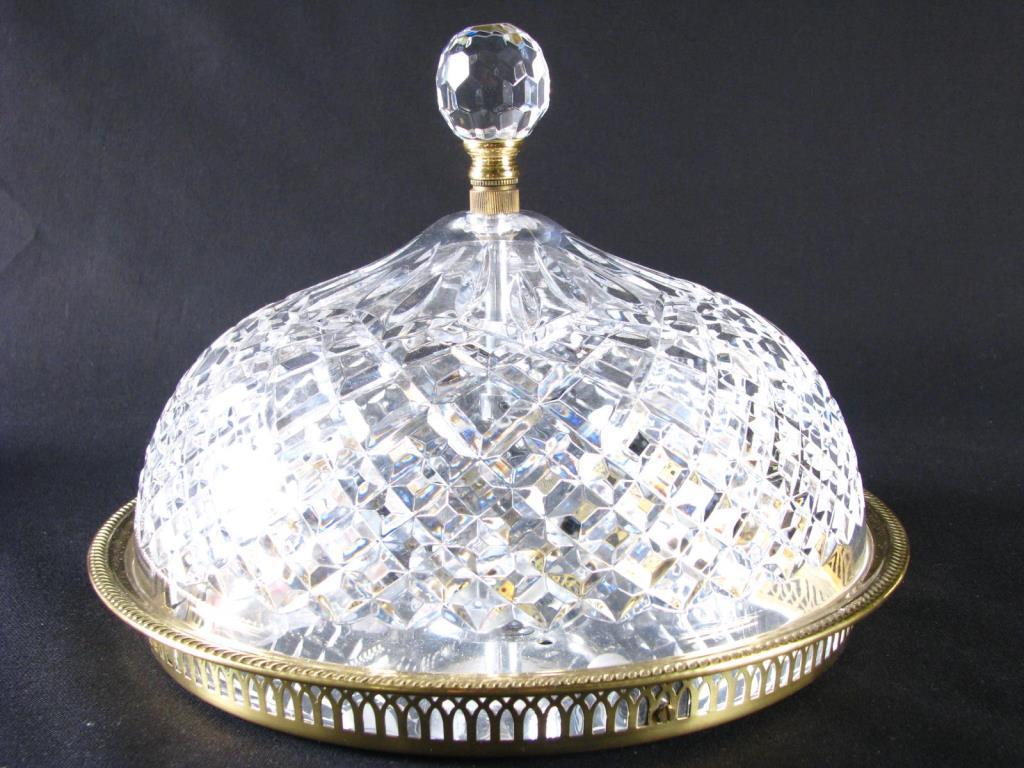 Appraisal: Waterford Crystal Ceiling Light Fixture flush mount ceiling light with