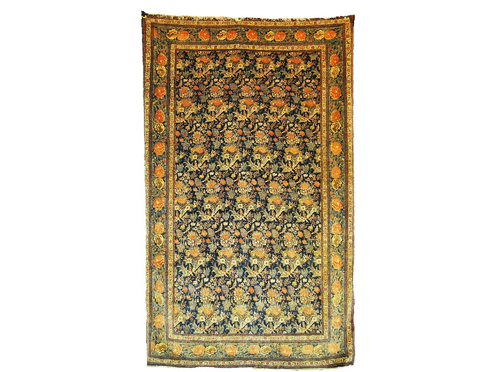 Appraisal: Persian fine Zileh Sultan Senneh part silk small carpet last