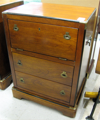 Appraisal: TWO NAUTICAL STYLE CAMPAIGN CHEST Mt Airy Furniture Co Mount