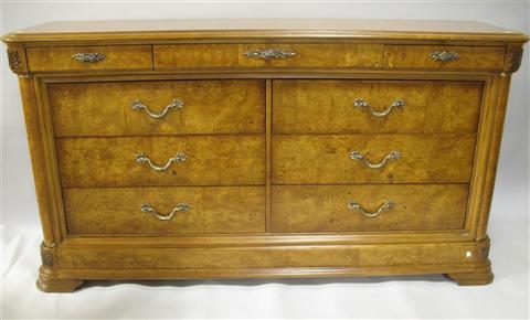 Appraisal: AMERICAN DREW DOUBLE CHEST OF DRAWERS th century the rectangular