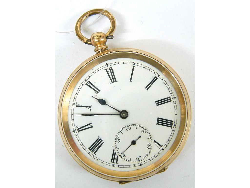 Appraisal: French k cylinder pocket watch the white dial with Roman