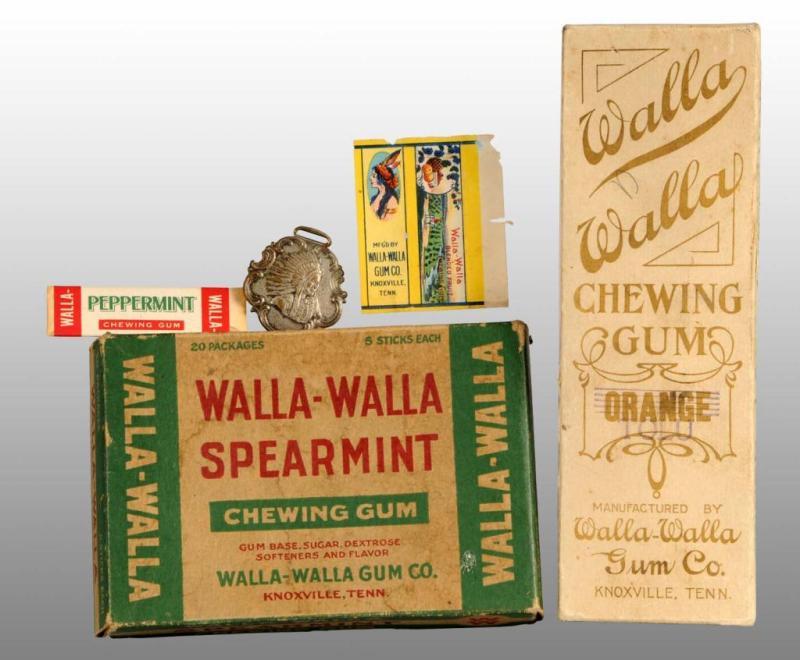 Appraisal: Lot of Assorted Walla-Walla Gum Items Description Includes early Walla-Walla