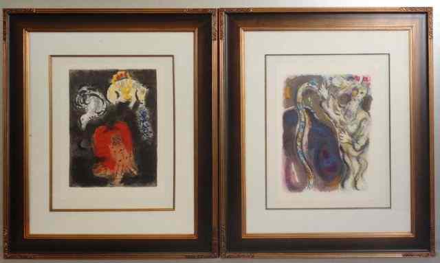 Appraisal: CHAGALL Lithographs From ''The Story of Exodus ''''Frontispiece Moses and