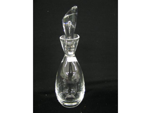 Appraisal: Steuben Crystal Liqueur Decanter by Dolland Pollard teardrop bubble stopper