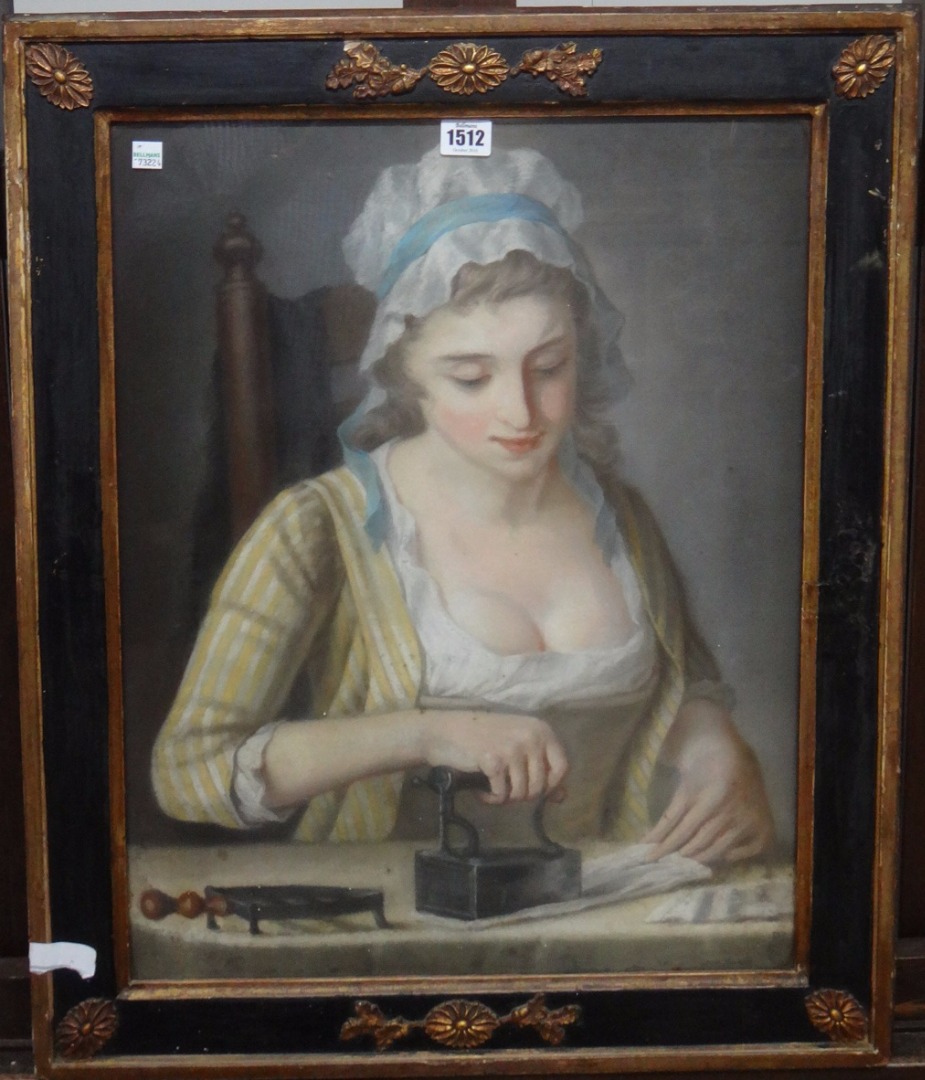 Appraisal: French School th century Portraits of housemaids a pair pastel