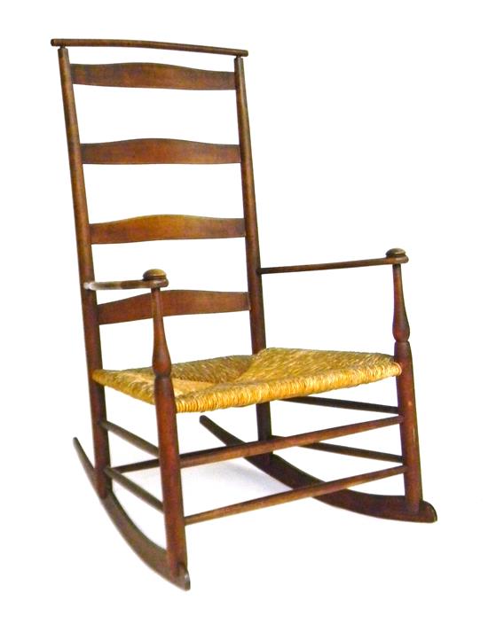 Appraisal: th C Shaker Mt Lebanon N Y rocking chair No