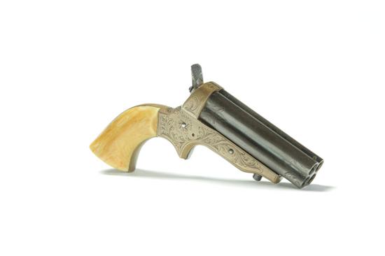 Appraisal: SHARPS PEPPERBOX PISTOL Model caliber four '' engraved barrels engraved