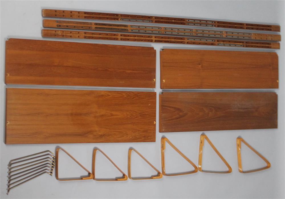 Appraisal: KRISTIAN S VEDEL SET OF WALL-MOUNTED SHELVES stamped I Christiansen