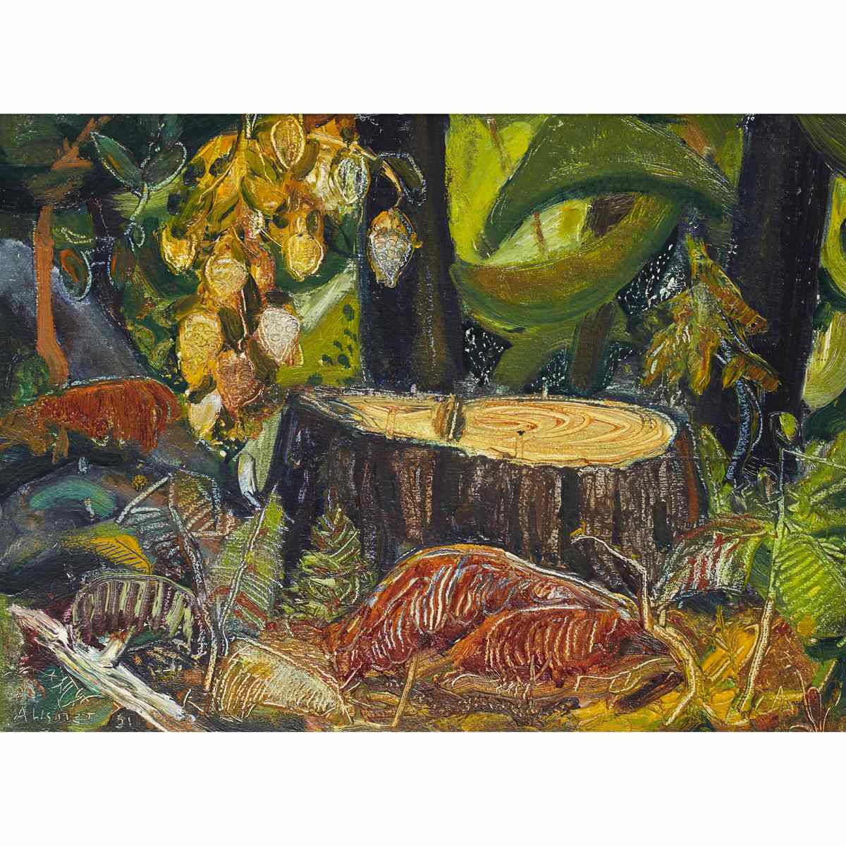 Appraisal: ARTHUR LISMER O S A R C A TREE STUMP