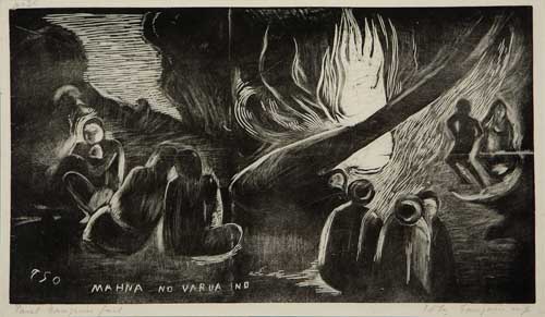 Appraisal: PAUL GAUGUIN Mahna no Varua Ino Woodcut on chine volant