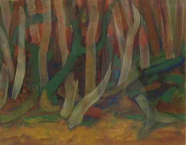 Appraisal: HENRY KOWERT WATERCOLOR ON PAPER Oregon - ''Thicket'' an Expressionist