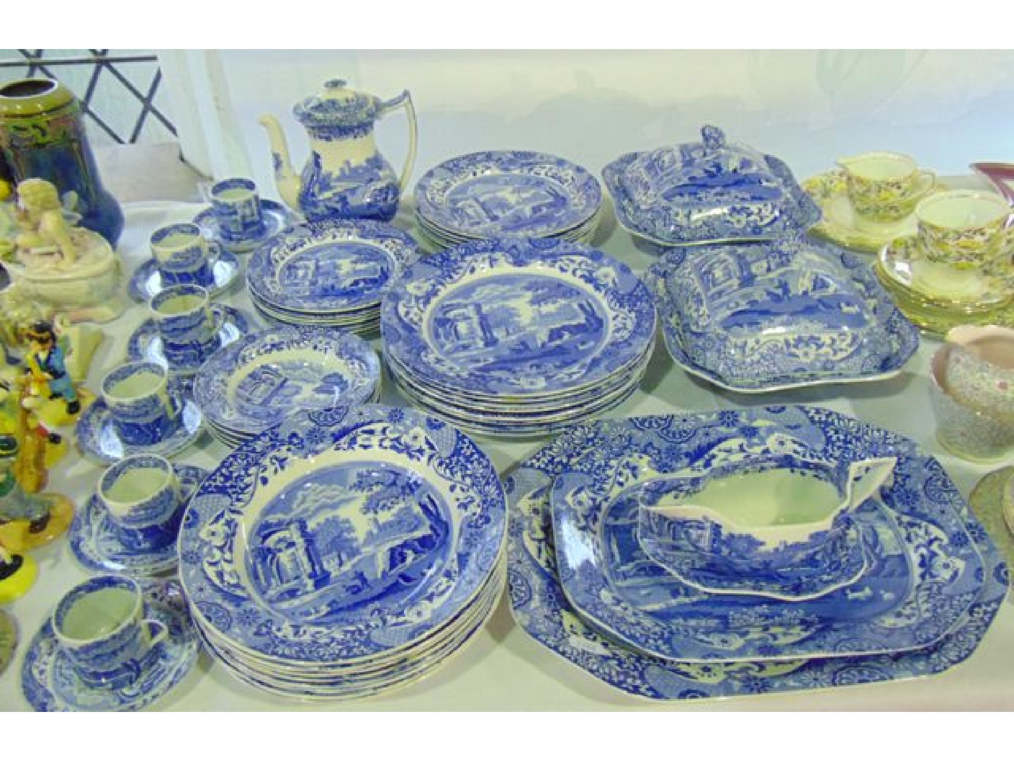 Appraisal: An extensive collection of Copeland Spode Italian pattern blue and