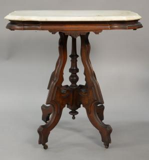 Appraisal: Victorian shaped marble top table ht in top x Victorian