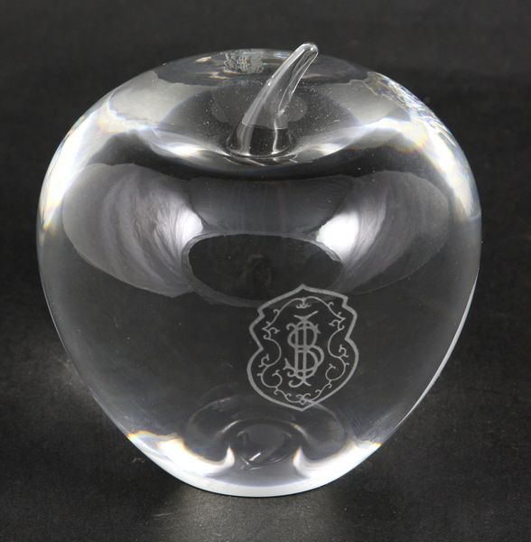 Appraisal: Tiffany Co apple paperweight monogrammed h EST '