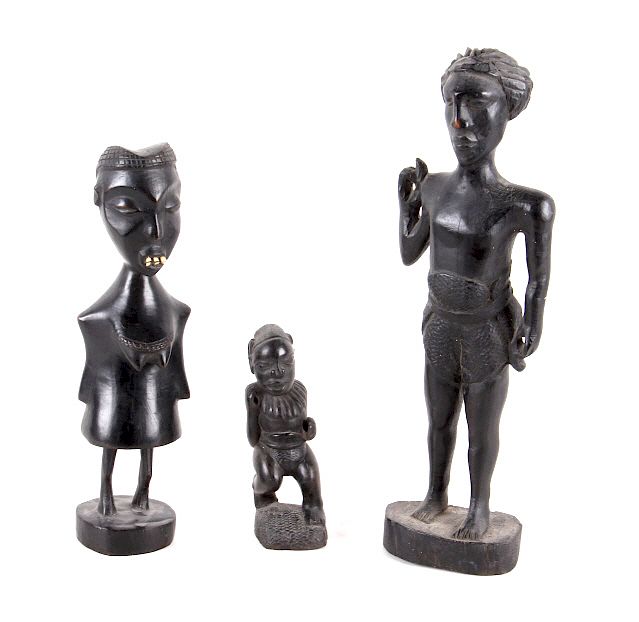 Appraisal: African Carved Wood Sculptures Featured in this lot is a