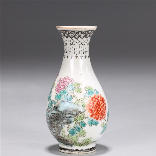 Appraisal: Chinese Early Republic Miniature Porcelain pear shape vase is finely