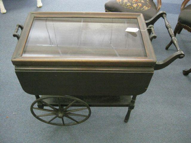 Appraisal: Mahogany Tea Cart drop sides lift top