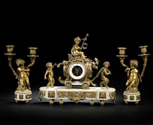 Appraisal: A French late th century Louis XV style gilt-bronze and