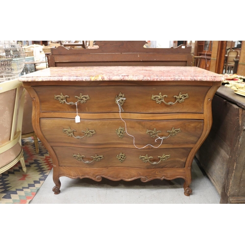 Appraisal: French Louis XV style chest of three drawers with rouge