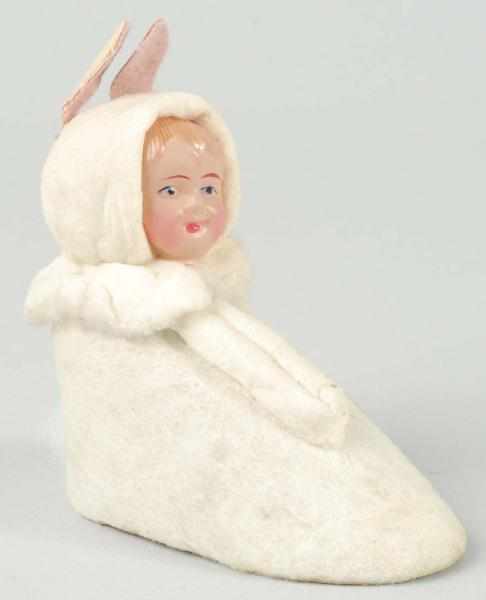 Appraisal: Child Dressed as Rabbit Candy Container Description Marked Japan Celluloid